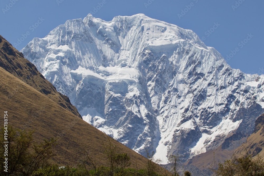 Fototapeta premium Salkantay mount bear Humantay lagoon, Perù 