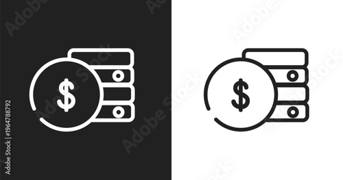 Fiance icon. Linear black, white icon from mobile network collection. Outline fiance vector. Thin line symbol isolated on white and black background
