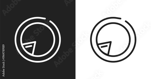 Postman icon. Linear black, white icon from post office collection. Outline postman vector. Thin line symbol isolated on white and black background