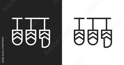 Car pedal icon. Linear black, white icon from car parts collection. Outline car pedal vector. Thin line symbol isolated on white and black background