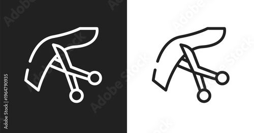 Inauguration icon. Linear black, white icon from general collection. Outline inauguration vector. Thin line symbol isolated on white and black background