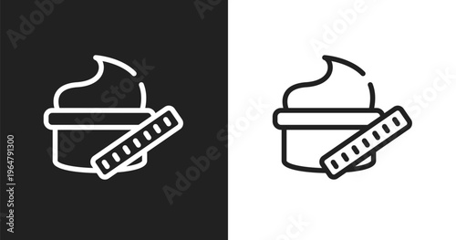 Beauty care icon. Linear black, white icon from general collection. Outline beauty care vector. Thin line symbol isolated on white and black background