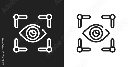 Trackability icon. Linear black, white icon from general collection. Outline trackability vector. Thin line symbol isolated on white and black background
