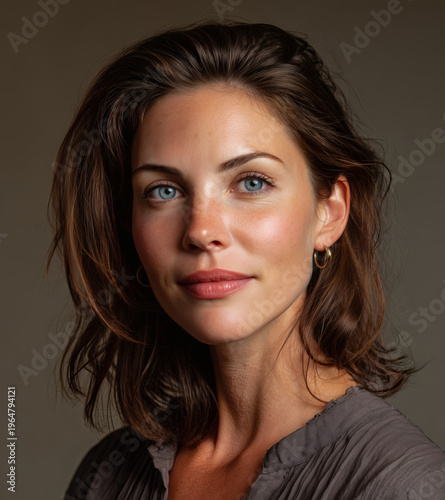 Retrato de mujer con ojos claros