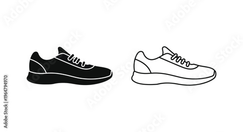 Black and white shoes illustration Vector