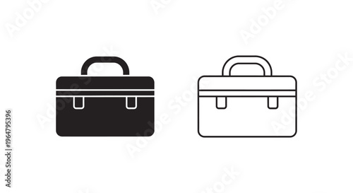 Briefcase icon set Vector