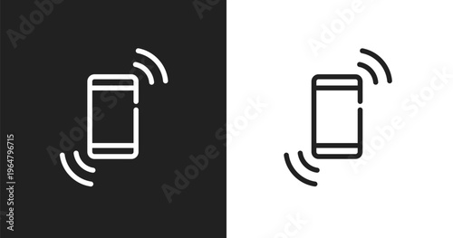 Shake icon. Linear black, white icon from chemistry collection. Outline shake vector. Thin line symbol isolated on white and black background