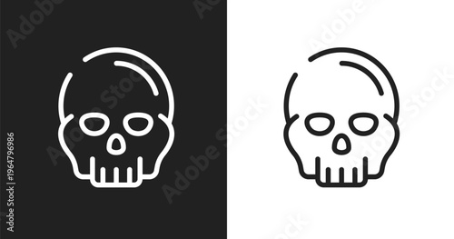 Anthropology icon. Linear black, white icon from knowledge collection. Outline anthropology vector. Thin line symbol isolated on white and black background