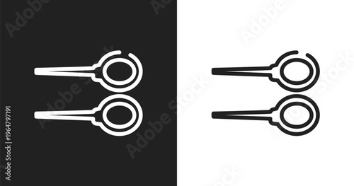 Badminton icon. Linear black, white icon from sports collection. Outline badminton vector. Thin line symbol isolated on white and black background