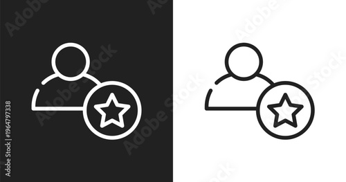 Novice icon. Linear black, white icon from driving school collection. Outline novice vector. Thin line symbol isolated on white and black background