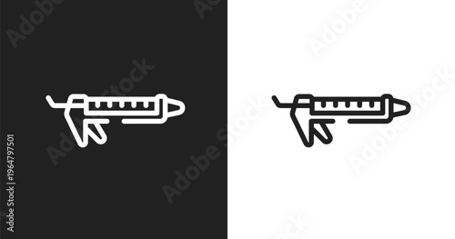 Sealant icon. Linear black, white icon from building collection. Outline sealant vector. Thin line symbol isolated on white and black background