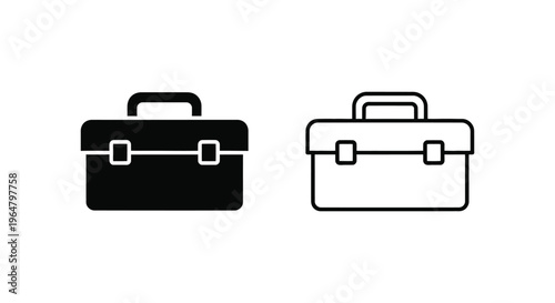 Briefcase icon set Vector