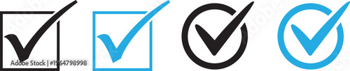 Checkmark Variety: A collection of checkmark symbols displayed in various designs, perfect for symbolizing options, confirmation, and approval.