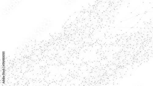 Abstract technology background with dots connected by lines forming a minimalist mesh and plexus shape. Futuristic digital network design for data, science, innovation, and modern web projects.