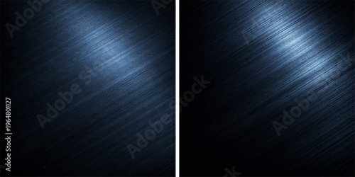 sleek, metallic surface, the textured dark blue backdrop with luminous diagonal streaks, a striking visual of industrial elegance.