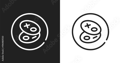 Cookies symbol for interface icon. Linear black, white icon from computer and media collection. Outline cookies symbol for interface icon vector. Thin line symbol for use on web and mobile apps,