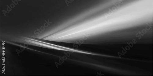 abstract black and white image. Light and shadow interplay, with lines creating movement and depth, producing a sense of wonder and visual interest. 