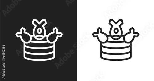 Ddos icon. Linear black, white icon from cyber crimes collection. Outline ddos vector. Thin line symbol isolated on white and black background