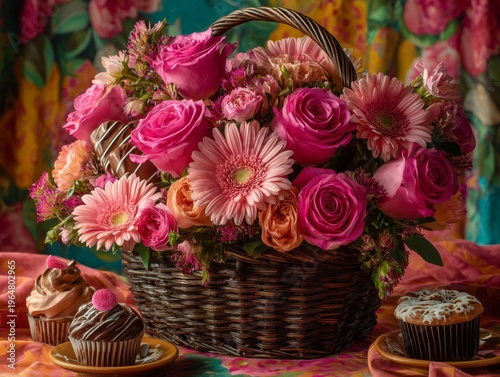 Fresh Flowers and Sweets Placed on a Table for a Celebration or Gathering in ...