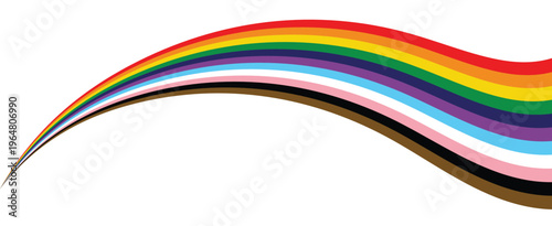 LGBTQ Pride Flag Wave Background Design Element.