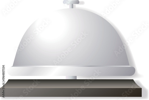 光があたり輝く銀色の立体的な影付きのシックなカウンターベルの素材