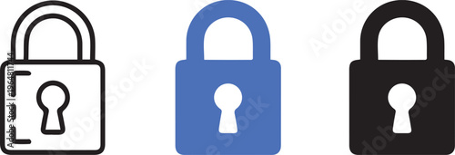 Minimalist login icon set