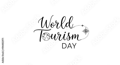 World Tourism Day celebration logo design.