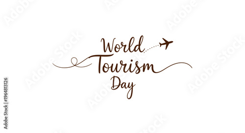 World Tourism Day celebration logo design.