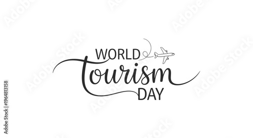 World Tourism Day celebration logo design.