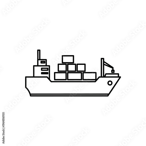 Container Ship Carrying Cargo Across the Ocean.