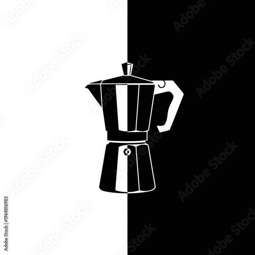 Classic Italian Moka Pot for Brewing Coffee.