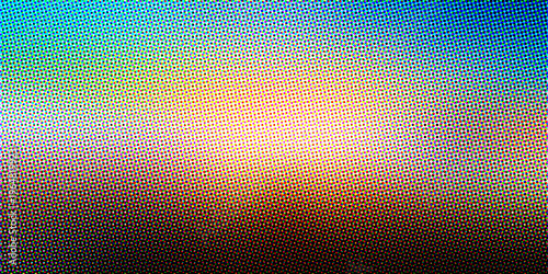 Abstract halftone gradient background creates a modern and dynamic visual style, blending smooth color transitions with dotted halftone texture that adds depth, motion, and creativity, making it ideal