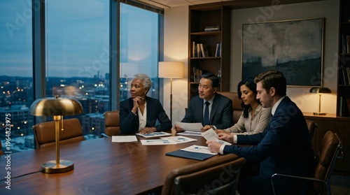 Wallpaper Mural three men sitting at a table Torontodigital.ca