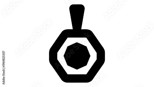 Minimalist diamond pendant icon