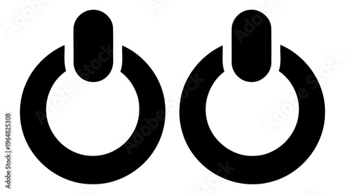 Minimalist hoop earrings icon vector illustration