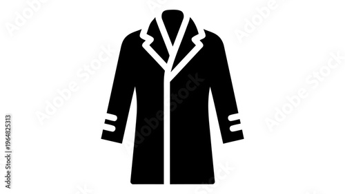 Overcoat wool icon isolated on white background