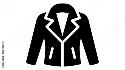 Suede leather jacket icon