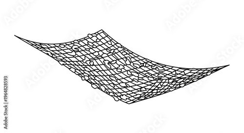 Dynamic textured grid illustration featuring scattered irregular forms on a pristine white canvas