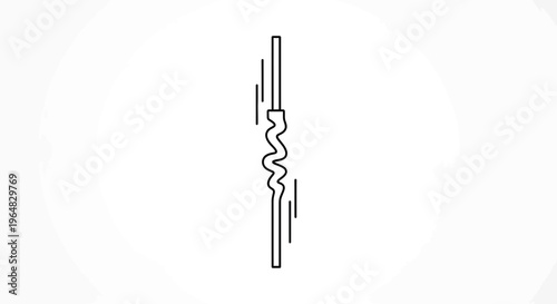 Dynamic linear transformation illustrating signal fluctuation or system disruption in motion