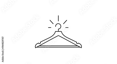 Clever wardrobe solution icon depicting a brilliant fashion idea or thoughtful garment strategy