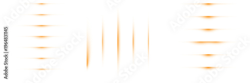 Abstract Orange Fiber Optic Light Streaks for High Speed Data Transmission on White Background