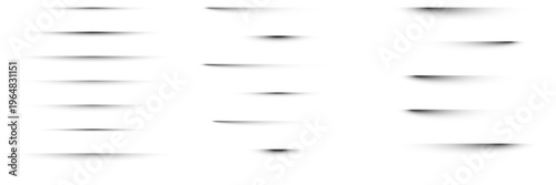 Foto Set of realistic horizontal drop shadows for minimalist UI card design and web p