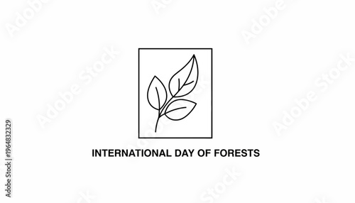 International Day of Forests logo with leaf icon and text