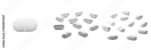 Azithromycin tablets macrolide antibiotic antibacterial medication isolated on white background infection treatment oral tablets pharma drug for respiratory bacterial infections