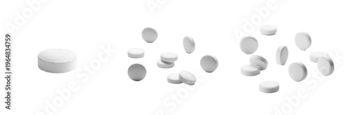 Anastrozole tablets aromatase inhibitor medication isolated on white background oral tablets pharma drug for breast cancer hormone therapy and estrogen suppression treatment