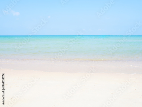 summer tropical beach with blue sky 