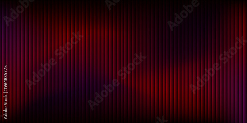 Futuristic vibrant vertical ribbed lines that distorts vivid red blue diagonal gradient. Vivid and colorful visual perfect for modern design, technology backgrounds, or creative advertising projects