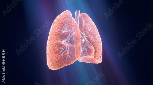 A close up of a human lung