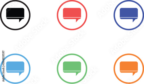 colorful speech bubble icons for chat and communication