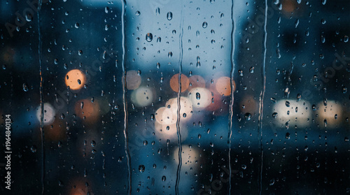 A window with raindrops on it